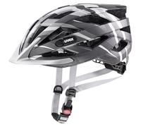 uvex air Wing CC - Casque Polyvalent léger pour Femmes et Hommes - Ajustement Individuel - Extensible avec éclairage LED - Black-Silver Matt - 52-57 cm