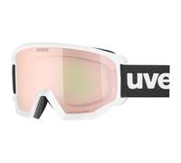 uvex athletic CV - lunettes de ski pour adults - Catégorie de filtre 2 - anti-buée - white matt SL/rose-green - one size
