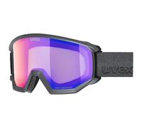 Uvex athletic FM - lunettes de ski pour adults - Catégorie de filtre 2 - protection à 100% contre les UVA, UVB et UVC - black matt dl/ruby-clea - one size