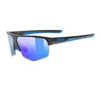 Uvex Axos Set Sunglasses Clair Mirror Blue/CAT3+Clear/CAT0 Black Matt