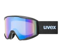 Masque Uvex Blast CV noir mat avec verre miroir bleu