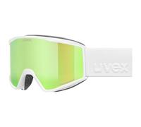Uvex blast FM, lunettes de ski, Adulte unisexe, white matt/green-clear, one size