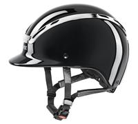 uvex Casque d'équitation exxeed shiny chrome avec aspect laqué piano M-L (57-59 cm)