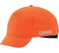 Uvex Bonnet Anti-Choc avec visière Courte U-Cap Hi-viz Short Brim Unisexe 55-59, Orange