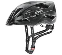 uvex City Active - Casque de Ville sûr pour Hommes et Femmes - Éclairage LED Compris - Réglage de la Taille Individuel - Black Matt - 56-60 cm