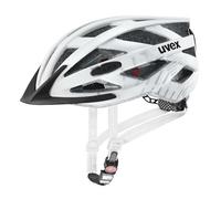 uvex City i-vo - Lightweight City Helmet for Women and Men - Ajustement Individuel - inclut Un éclairage LED - White - Black Matt - 52-57 cm