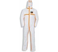 Combinaison de protection jetable 4B, L, blanc/orange