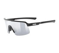 Uvex dyrt jr. - lunettes de sport légères et stylées avec écran miroir, plaquettes de nez souples et branches soft pour enfants - noir mat/miroir argent - taille unique