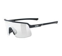 uvex dyrt - lunettes de sport pour adults - Catégorie de filtre 0 - protection à 100% contre les UVA, UVB et UVC - black matt/transparent - one size