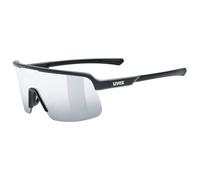 uvex dyrt - lunettes de sport pour adults - forte protection contre les UV - protection à 100% contre les UVA, UVB et UVC - black matt/silver mirror - one size