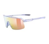 uvex dyrt - lunettes de sport pour adults - forte protection contre les UV - protection à 100% contre les UVA, UVB et UVC - transparent purple/red mirror - one size