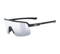 uvex dyrt - lunettes de sport pour adults - forte protection contre les UV - protection à 100% contre les UVA, UVB et UVC - black matt/silver mirror - one size