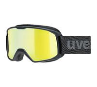 uvex elemnt FM - lunettes de ski pour adults - Catégorie de filtre 3 - anti-buée - black matt dl/FM gold-lgl - one size