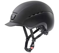 uvex Elexxion - Casque d’équitation Solide pour Hommes et Femmes - Réglage de la Taille Individuel - Ventilation Optimale - Black Matt-Black Matt - 55-56 cm