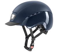 uvex Elexxion Pro - Casque d’équitation Solide pour Hommes et Femmes - Réglage de la Taille Individuel - Ventilation Optimale - Blue Matt-Blue Shiny - 57-59 cm