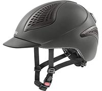 uvex Exxential Ii Led - Casque d’équitation Léger pour Hommes et Femmes - Led Intégrées - Réglage de la Taille Individuel - Anthracite Matt - 57-59 cm