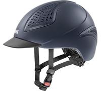 uvex exxential III - Casque d’équitation Unisexe léger - Ajustement Individuel - Bleu Mat 55-57 cm