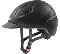uvex exxential III - Casque d’équitation Unisexe léger - Ajustement Individuel - Noir Mat 55-57 cm
