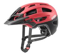 uvex Finale 2.0 - Casque VTT sûr pour Femmes et Hommes - Ajustement Individuel - Extensible avec éclairage LED - Red-Black Matt - 56-61 cm