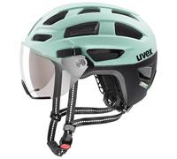 uvex Finale Visor - Casque de Bicyclette léger pour Adults - réglage de la Taille Individuel - Protection à 100% Contre Les UVA, UVB et UVC - Jade-Black Matt - 56-61 cm