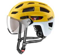 uvex Finale Visor - Casque Urbain sûr pour Femmes et Hommes - catégorie de Filtre 1 - inclut Un éclairage LED - sunbee-Cloud Matt - 52-57 cm