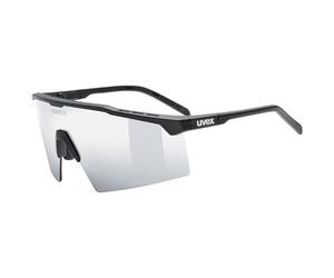 Uvex flowline - lunettes de sport pour adults - protection à 100% contre les UVA, UVB et UVC - anti-buée - black matt/mir.silver - one size