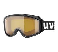 uvex G,Gl 3000 Lgl - Masque de Ski pour Hommes et Femmes - à Contraste Accentué - Champ de Vision Élargi et Anti-Buée - Black/lasergold Lite-Blue - One Size