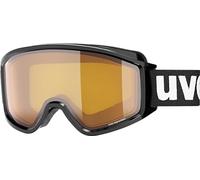 uvex G,Gl 3000 Lgl - Masque de Ski pour Hommes et Femmes - à Contraste Accentué - Champ de Vision Élargi et Anti-Buée - Black/lasergold Lite-Blue - One Size