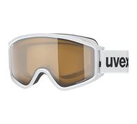 uvex G,Gl 3000 P - Masque de Ski pour Hommes et Femmes - Polarisées - Champ de Vision Élargi et Anti-Buée - White Matt/Brown-Clear - One Size