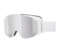 Uvex G,Gl 3000 To - Masque de Ski pour Hommes et Femmes - Champ de Vision Élargi et Anti-Buée - avec Verre Interchangeable - White Matt/Silver-Clear - One Size