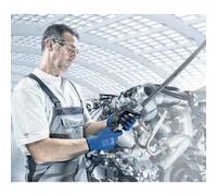 UVEX Gants de travail phynomic wet, T. 09, bleu/anthracite