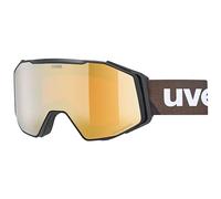 uvex gravity FM, lunettes de ski, Adulte unisexe, black matt/gold-clear, one size