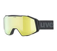 uvex gravity FM, lunettes de ski, Adulte unisexe, black matt/yellow-orange, one size