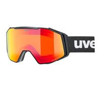 Uvex gravity FM - lunettes de ski pour adults - Catégorie de filtre 2 - anti-buée - black matt dl/red-orang - one size