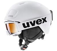 uvex heyya pro set, casque et lunettes de ski Jeunesse unisexe, white-black