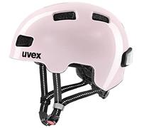 uvex hlmt 4 reflexx - Casque de vélo léger pour Enfants - réglage de la Taille Individuel - éclairage LED Compris - Powder - 55-58 cm