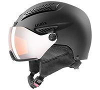 uvex Hlmt 600 Visor - Casque de Ski pour Hommes et Femmes - avec Visière - Réglage de la Taille Individuel - Black Matt - 57-59 cm