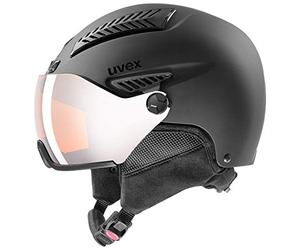 uvex Hlmt 600 Visor - Casque de Ski pour Hommes et Femmes - avec Visière - Réglage de la Taille Individuel - Black Matt - 57-59 cm
