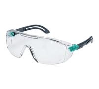 uvex i-lite planet safety goggles, adjustable biomaterial temples, anti-fog, scr