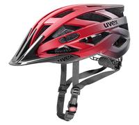 uvex i-vo CC - Casque Polyvalent léger pour Femmes et Hommes - Ajustement Individuel - Extensible avec éclairage LED - Red-Black Matt - 56-60 cm