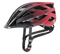 uvex i-vo CC MIPS - Casque Polyvalent léger pour Femmes et Hommes - système MIPS - Extensible avec éclairage LED - Black-Red Matt - 56-60 cm