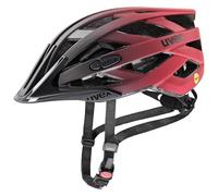 uvex i-vo CC MIPS - Casque Polyvalent léger pour Femmes et Hommes - système MIPS - Extensible avec éclairage LED - Black-Red Matt - 52-57 cm