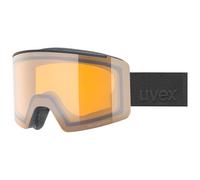 Uvex ignite LG, lunettes de ski, Adulte unisexe, black matt/yellow, one size