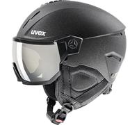 uvex Instinct Visor - Casque de Ski pour Hommes et Femmes - avec Visière - Réglage de la Taille Individuel - Black Matt - 60-62 cm