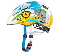 Uvex Casque de vélo Kid 2 Desert - Enfant - Léger, réglage taille - Marron/Blanc/Bleu 46-52 cm