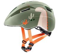 uvex Kid 2 CC - Casque de Bicyclette léger pour Enfants - réglage de la Taille Individuel - à compléter avec Un éclairage LED - Sage Green Dino Matt - 46-52 cm