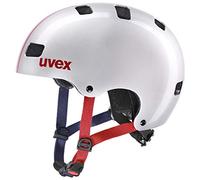 uvex Kid 3 - Casque de vélo Robuste pour Enfants - Ajustement Individuel - Rembourrage intérieur Lavable - Race Silver - 55-58 cm