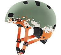 uvex Kid 3 CC - Casque de Vélo Solide pour Enfants - Réglage de la Taille Individuel - Ventilation Optimisée - Moss Green - Sand Matt - 55-58 cm
