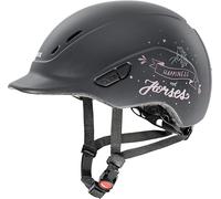 uvex kidoxx - Casque d’équitation Enfant léger et réglable - Happyhorse Anthracite Mat