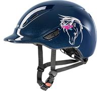 uvex kidoxx - Casque d'équitation léger pour enfant - Ajustement individuel - Ventilation optimale - Flower Navy Shiny 3XS-XS